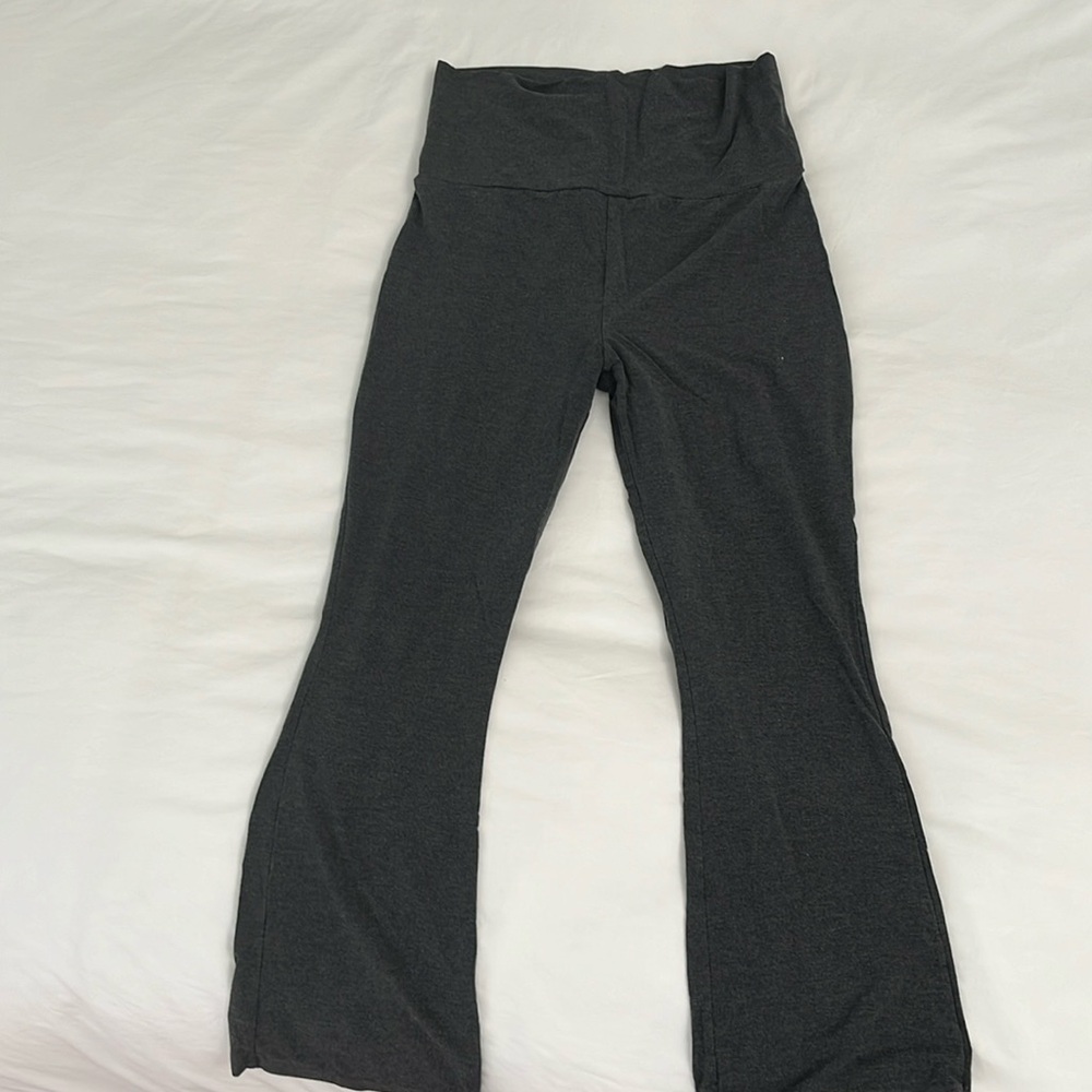 Hatch Maternity Before, During and After Crop Flare, charcoal grey, size small